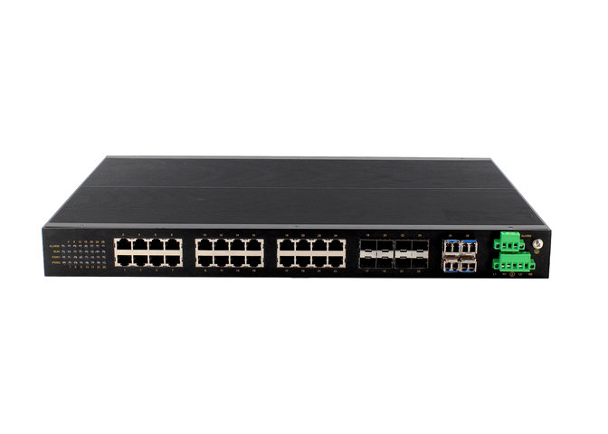 MISCOM8028G三层万兆网管型路由工业以太网交换机